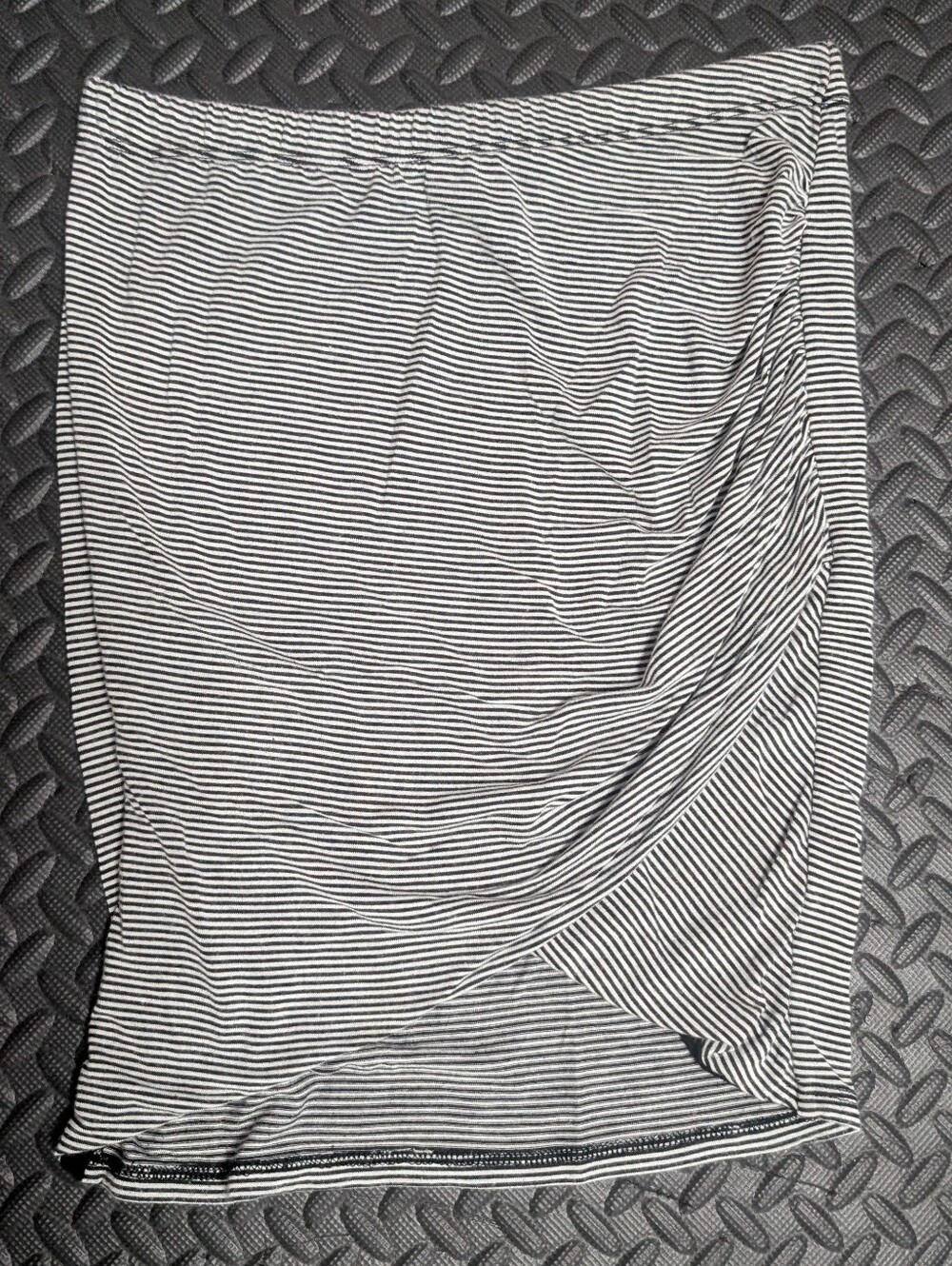 Rolla Coster Black and White Striped Knit Skirt